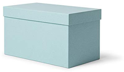 ilo - Aufbewahrungsbox mit Deckel cm 45x25 H.25 - Aufbewahrungskorb für Büro, Kleidung, Bettwäsche, Decken, Spielzeug, Bücher - Technischen Stoff Hellblau - Recycelbar und in Italien Hergestellt