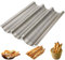 Homewit 3 Mulden Baguette-Backblech, 38.5x28.5x3.5 cm Baguetteblech für 3 Baguettes, Mit Antihaftbeschichtung, Gleichmäßige Erhitzung und Gute Wärmeleitfähigkeit, Für Familie, Restaurant, Bäckerei usw