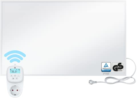 BR Bringer Infrarotheizung 700 Watt - mit Smart Thermostat und App - Infrarot Elektroheizung Energiesparend - 5 Jahre Garantie, TÜV GS - Deutsche Qualitätsmarke (weiß)