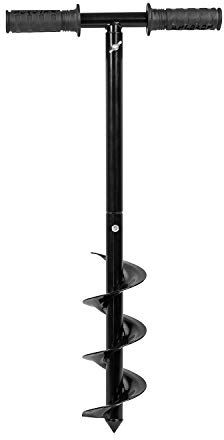 Taylor & Brown Manual Adjustable Hand Drill Spiral Steel Ground Digger Earth Auger Bulb Planter Garden Fence Post Holder, 10CM Diameter