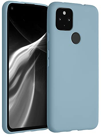 kwmobile Hülle kompatibel mit Google Pixel 4a 5G Hülle - weiches TPU Silikon Case - Cover geeignet für kabelloses Laden - Antique Stone