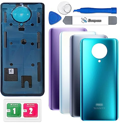 Eonpam Akkudeckel für Xiaomi Poco F2 Pro M2004J11G Blau | Backcover Original Qualität Rückseite Akkudeckel Rückseite Glas Back Glass Backcover Glas Reparatur Set.