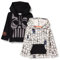 Amazon Essentials Disney | Marvel | Star Wars Boys' Lightweight Hooded Long-Sleeve T-Shirts, Pack of 2, Star Wars Vader, 5 Years