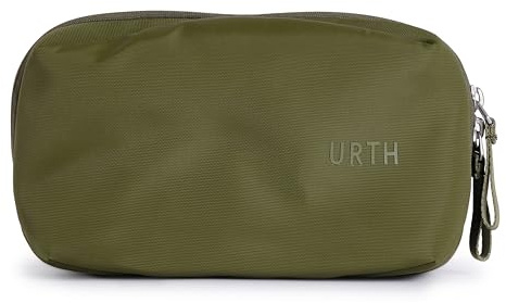 Urth Zeolite Tech Organiser | Water Resistant, Recycled Electronics Travel Case, Cable Organiser Bag for Cords, Charger, Phone, Camera Accessories in Green