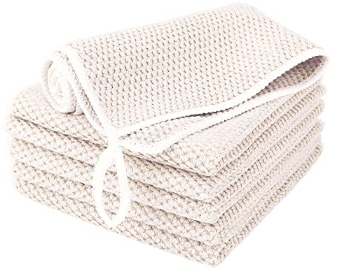 EURSPEUNG Balletas Microfibra, Bayeta Microfibra Blanco Paños de Limpieza, para Ventana, Paños Cocina, para Todo Propósito, 6 Unidades, Tamaño 30 x 30 cm