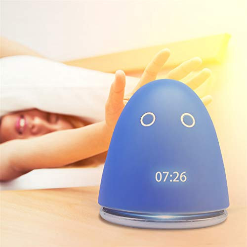 Radio Despertador cabecera luz Nocturna luz Ambiental táctil Color pequeña luz LED grabación en Color lámpara Dejar un Mensaje