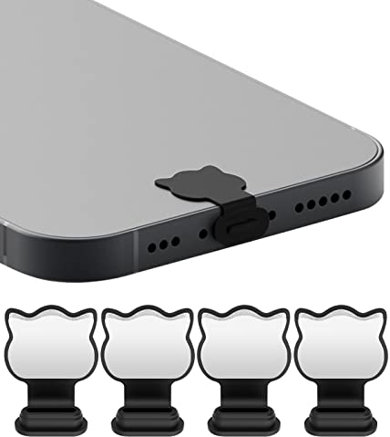 IUDWCG 4 Pcs Bouchon de Poussiere, Prise Anti-poussière Téléphone,Bouchons Anti-Poussière USB C Type-C Port Cap Protector pour Plupart Téléphones Portables et Tablettes