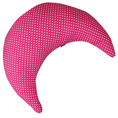 POWER INN Seven Dreams Stillkissen ca. 74x45cm | handliches Schwangerschaftskissen | kurzes Seitenschläferkissen | Waschbar | Stoff aus 100% Baumwolle (Pink)