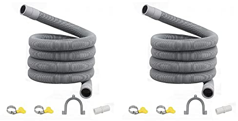 XIDIT 2X Drain Hose Extension Set Universal Washing Machine Hose 1M,Include Bracket Hose Connector and Hose Drain Hoses