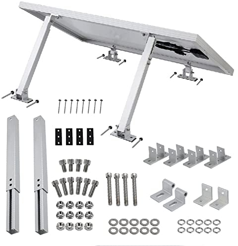Support Inclinable Panneau Solaire, Support de Panneau Solaire Ajustable, Angle Ajustable 15° - 30°, Support de Panneau Solaire pour Toit Plat Montage Mural, Bateau, Camping-car