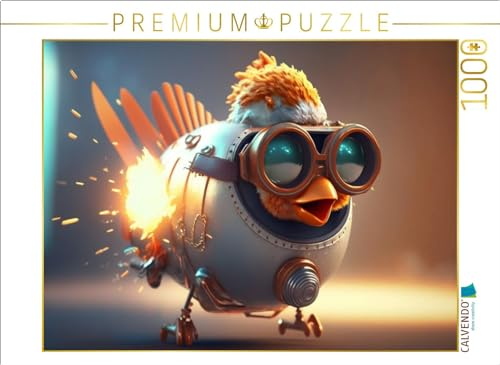CALVENDO Puzzle Raketen Huhn | 1000 Teile Lege-Größe 64 x 48 cm Foto-Puzzle für glückliche Stunden