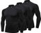 LANBAOSI 3er Kompressionsshirt Herren Mock Neck Ausschnitt, Funktionsshirt Langarm für Männer Fitnessshirt Atmungsaktiv Laufshirt Atmungsaktiv Sportshirt Laufshirt für Laufen Sport Turnhalle