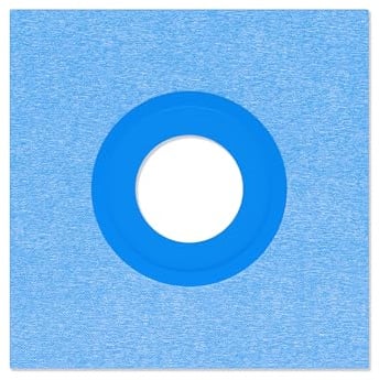 Isolbau Bodenmanschette P3 Blau - 1 Stück 250 mm Dichtband - Wasserdichte Manschette für Sanitär, Dusche, Bad, Fliesen, Abdichtung Dichtmanschette für Innen- & Außenbereich