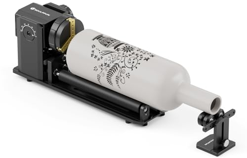 SCULPFUN RA Pro Max Rotary Chuck, 4 in 1 Laser Rotary Roller für laser graviermaschine, y Achse Rotationsmodul, mit 180° einstellbarem Winkel, für gravur zylindrische, unregelmäßige runde Objekte