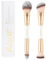 DUcare Foundation Pinsel - Dual Head Contour Bronzing Makeup Pinsel, Dual Head Self Tanning Makeup Brush zum Verblenden von Foundation, Concealer, Cremes und Make-up (A-weiß)