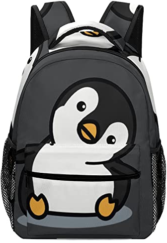 TDTRADD Niedlicher und lustiger Rucksack mit Pinguin-Muster, für Laptop, Freizeit, Büchertasche, doppelte Schultertaschen, Business-Tagesrucksack für College, Reisen, Erwachsene, siehe abbildung, One