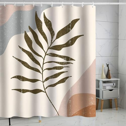 FAIRYGATE Duschvorhang Waschbar Duschvorhang 180x180 Waschbar Antibakteriell Bathroom Curtains mit 12 Duschvorhangringen Anti Schimmel Wasserdichter Dusch Vorhang für Dusche und Badewanne B9208