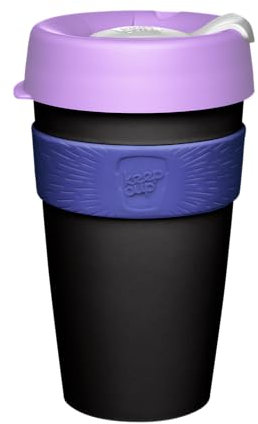 KeepCup Originelle, leichte, wiederverwendbare Kaffeetasse mit spritzwassergeschütztem Trinkdeckel, 454 ml, Malve
