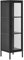 AltoBuy Hendra - Vitrine 1 Portes Verre et Métal Noir H140cm