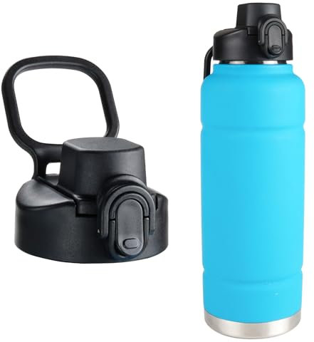 Auto Spout Lid for Bubba Trailblazer 24 32 40 oz Stainless Steel Water Bottle, Lid Compatible with Bubba Flo Kids 16oz Wide Mouth Water Bottle, Portable Replacement Cap