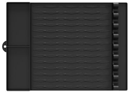 Grillmatte, 42,5 x 30 cm, Grill-Seitenablagematte, Silikon-Grillwerkzeug-Matte, Grill-Seitenablagematte, Silikon-Grillzubehör für Grill, Outdoor (BK)