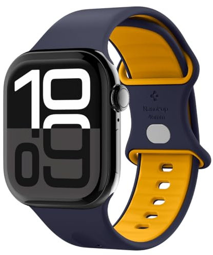 Spigen Nano Pop Armband Entwickelt für Apple Watch Ultra 3/2/1 49mm, Serie 11/10 46mm, Serie 9/8/7/SE 45mm,44mm - Blaubeer Navy