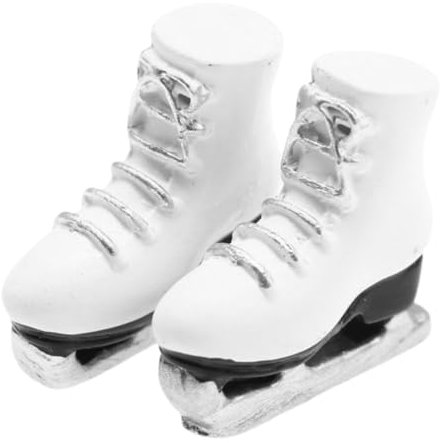 PERSELOSO 1paar Dekorative Miniatur Schlittschuhe Für Puppen Realistische Eislaufschuhe Für Bastelprojekte Puppenhaus Zubehör Für Winter-szenen Und Rollenspiele