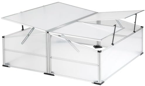 Helloshop26 Mini Serre de Jardin Aluminium 102 x 102 cm Polycarbonate 1608023