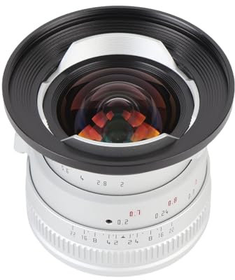 Obiettivo Fisso Grandangolare Manuale APS-C da 12 Mm F2 II, Design con Apertura a Scatto, Adatto per Fotocamere con Attacco M4/3 GX9 G100 GH5 GH5S GH6 (SILVER)