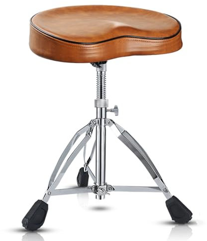 Generisch Drum Throne Höhenverstellbarer tragbarer Drumhocker mit doppelstrebigen Anti-Rutsch-Füßen Professioneller Schlagzeuger-Gitarrensitz