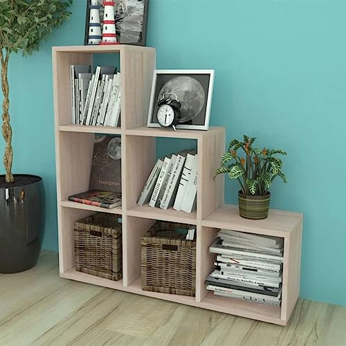 Lauuoeriau Home & Garden,Muebles Escaleras Librería/Estante Expositor 107 cm Roble