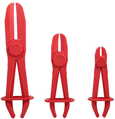Set di Pinze Serrafilo per Tubi, 3 Pezzi, Nylon con Mascella Liscia e Arrotondata, per Freni Carburante Acqua Riscaldatore Radiatore
