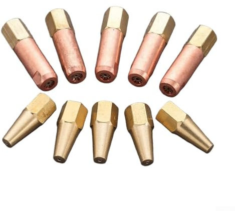 CNANRNANC Lot de 10 buses de soudage au gaz propane acétylène M6 x 1 filetage multi-flamme pour chalumeau à oxygène H01-2 Taille 1-5#