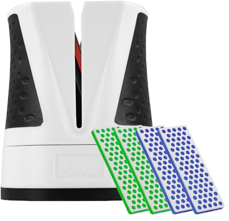 DMT SimpleSharp Weiss Bundle Grob, Fein & Extrafein | Diamant Messerschärfer für rasiermesserscharfe Klingen mit perfektem Schleifwinkel | Schärft beidseitig mit extraharten Diamant-Steinen