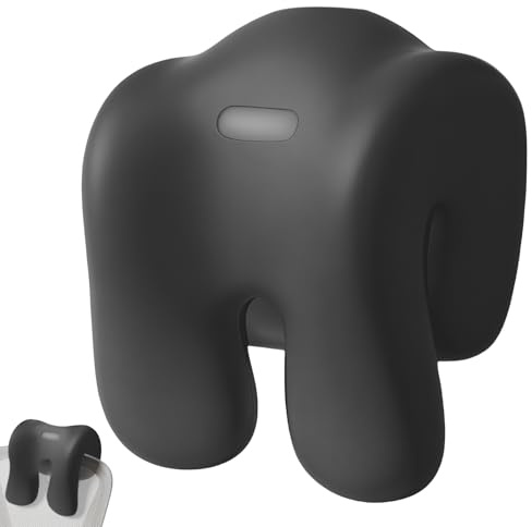 WIYETY Nackenstütze für Sessel, Bürostuhl Nackenkissen, Ergonomisches Kopfstützenkissen, Bürostuhl Kopfstütze, für Schreibtischstühle, Drehstuhl, Outdoor Reisen - Schwarz