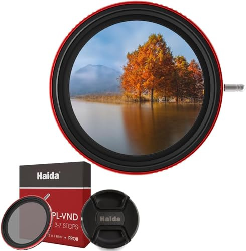 Haida PROII CPL-VND 2-in-1 ND8-ND128 Filter Polarisationsfilter mit verstellbarem (3-7 Blenden) ND Graufilter für Kameraobjektiv (67 mm)