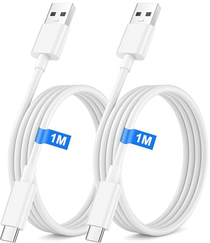 USB A to USB C Cable, [2Pack]Fast Charge USB C Cable for iPhone 17/16/15 Pro Max, Air, Plus, AirPods Pro 2nd/3rd,AirPods 4,iPad 10th Gen,Samsung Galaxy S26 S25 Ultra,Type C Charger Cable Fast Charging