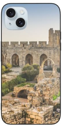 VGFJHNDF Israel at The Tower of David bedruckte Handyhülle für iPhone 15 15,5 cm (6,1 Zoll), stoßfeste Handyhülle, kabelloses Laden, kompatibel, leicht zu reinigen
