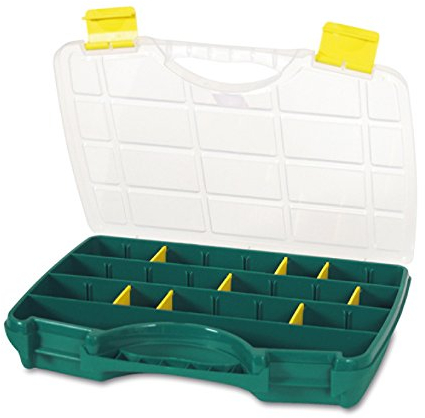 Tayg 022005 Etui mit beweglichen Trennwänden Nr Sortimentskasten 22-26/312 x 238 x 51 mm/bis zu 26 Fächer/grün-transparent