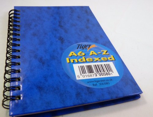 Tiger A6 indexed spiral twinwire manuscript notebook 80 sheets (single book)