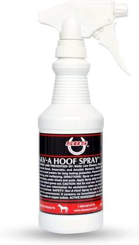 SAV-A-HOOF SBS Equine Spray | Hoof Treatment Provides Antiseptic Barrier Against Infection | Fights Hoof iIlness | Long-Lasting (16 Fluid Oz Spray)