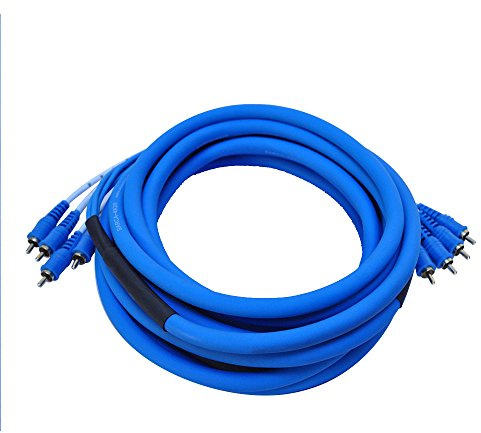 Seismic Audio Speakers 4 Channel RCA Audio Snake Cable, 20 Feet