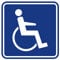 Aufkleber Rollstuhlfahrer, Gehbehinderung, viereckig, iSecur®, 10x10cm, Art. hin467, außenklebend für Auto, LKW, Rollstuhl, Rolli, Fahrzeuge, UV- und witterungsbeständig, für Waschanlagen geeignet