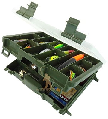 Roddarch Twin Tray Fishing Tackle Box for Sea or Coarse Fishing Tackle