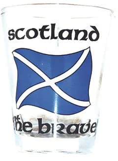Scotland the brave shot glass