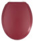 Gelco Design Dolce Abattant WC, Bois Moule, Rouge Cardinal Mate, 44 x 37,5 x 5,5 cm