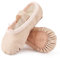 Ballettschuhe aus Leder Ballettschläppchen Tanzschuhe Gymnastikschuh mit Ganze Ledersohle für Kinder Damen Beige 36