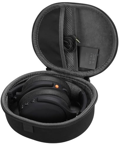 Linkidea Headphones Carrying Case Compatible with Skullcandy Crusher Wireless/ANC/360, Hesh 3, Protective Hard Shell Headset Travel Bag with Room for Cable (Black)