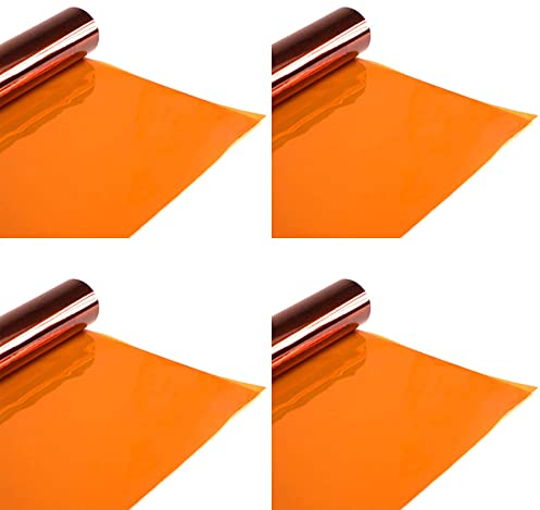 Selens 40x50cm Farbfilter Folie CTO 4 Stück Orange Transparente Farbkorrektur Beleuchtungs Folien Professionell für 800W Rot Licht Flash Studio Foto