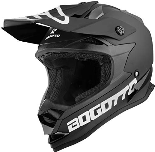 Bogotto V321 Solid Motocross Helm, schwarz matt, XL